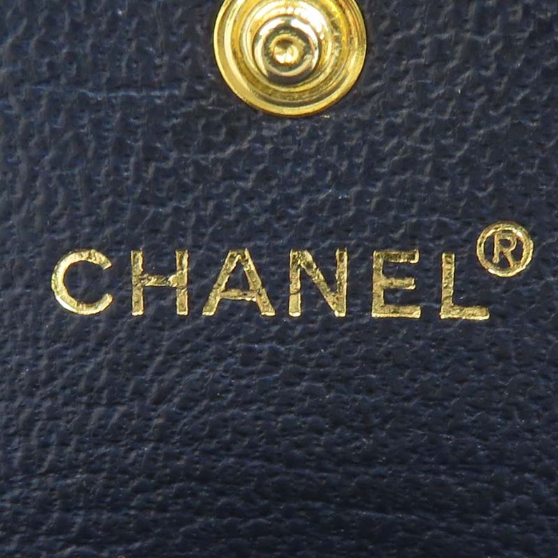 Chanel Trifold Navy Wallet — view 8
