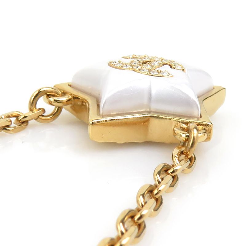 Chanel Stellar Crystal Star Gold Necklace — view 4