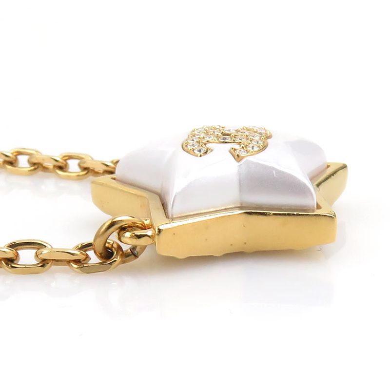 Chanel Stellar Crystal Star Gold Necklace — view 3
