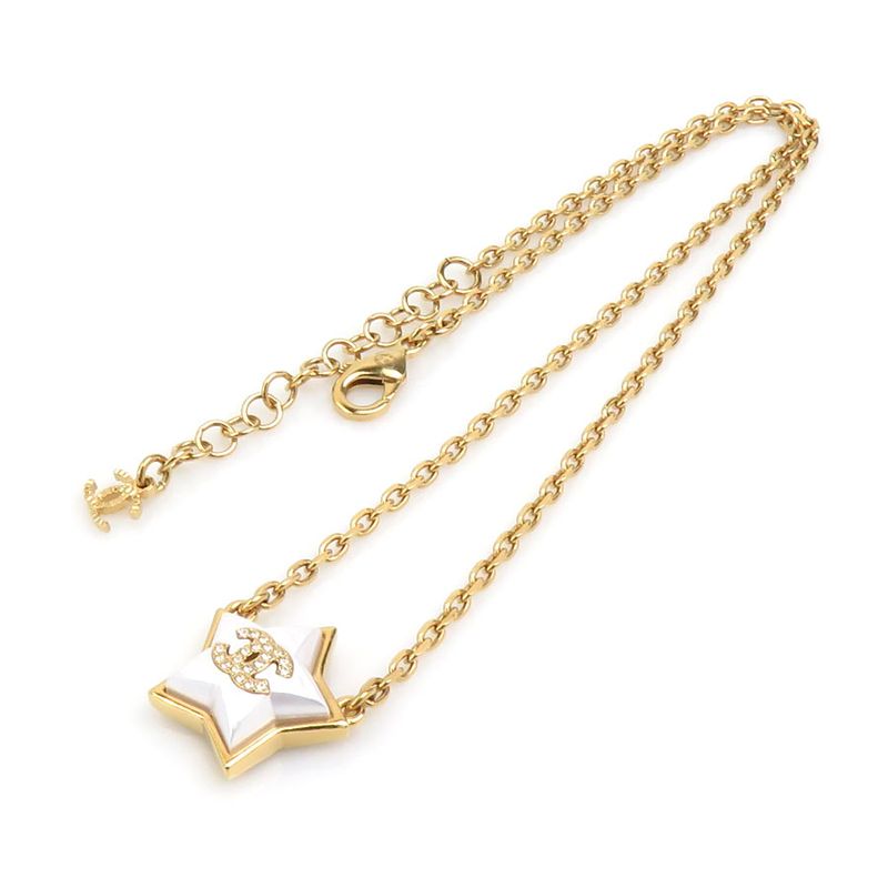 Chanel Stellar Crystal Star Gold Necklace — view 9