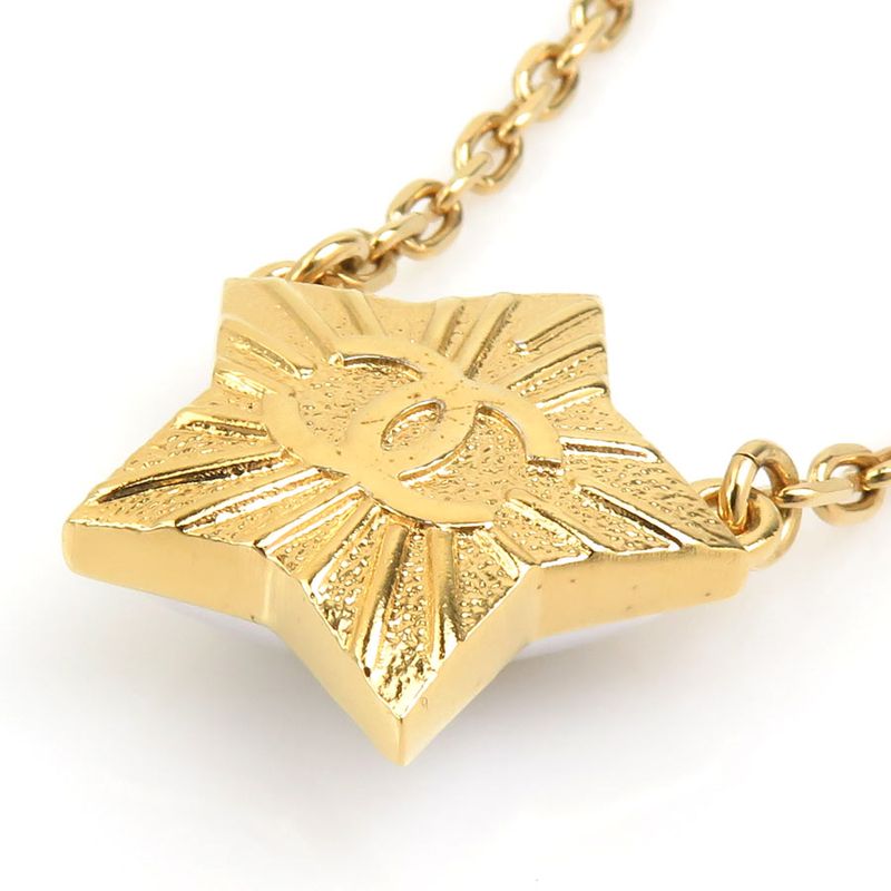 Chanel Stellar Crystal Star Gold Necklace — view 5