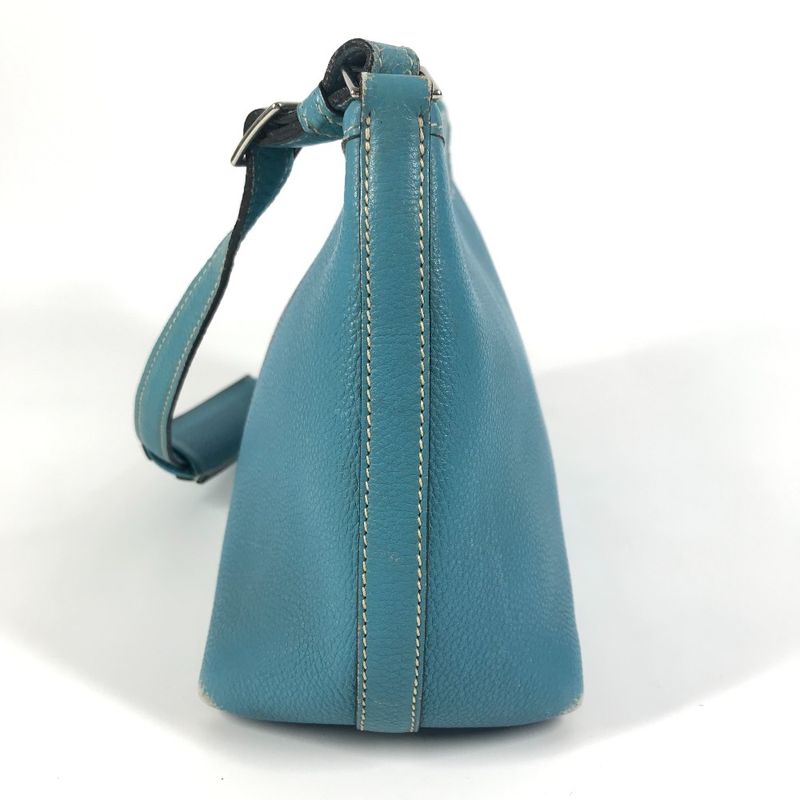 Hermes Shoulder Bag Berline PM Leather Blue — view 4
