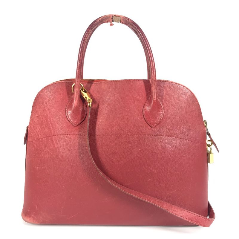 Hermes Handbag Bolide 35 Courchevel Red — view 3