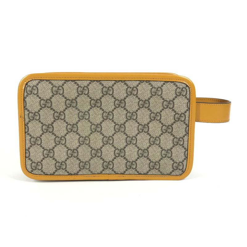 Gucci Second Bag GG Logo Canvas Leather Beige — view 3