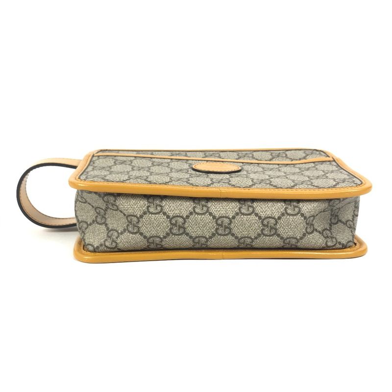 Gucci Second Bag GG Logo Canvas Leather Beige — view 6