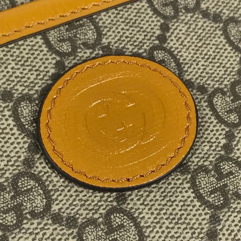 Gucci Second Bag GG Logo Canvas Leather Beige — view 8