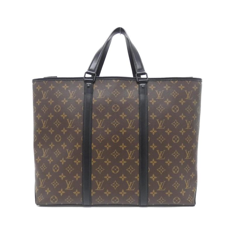Louis Vuitton Monogram Macassar Weekend Tote GM Bag — view 3