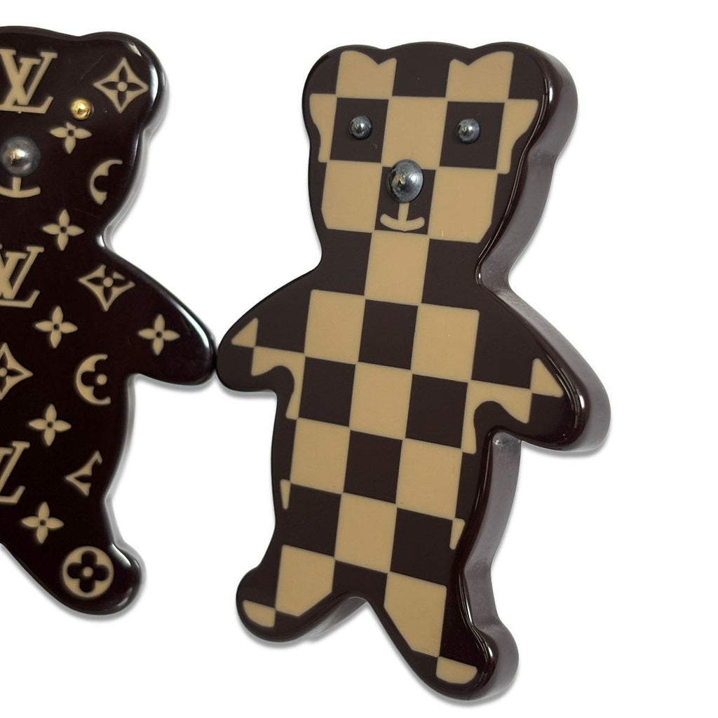 Louis Vuitton Teddy Bear Brooch Monogram Damier Brown Broche Nunure Limited — view 5
