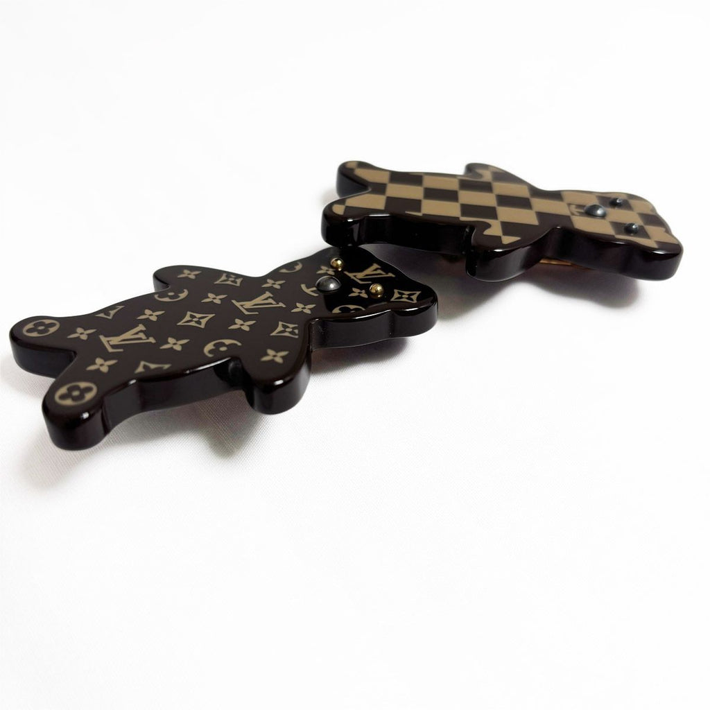 Louis Vuitton Teddy Bear Brooch Monogram Damier Brown Broche Nunure Limited — view 9