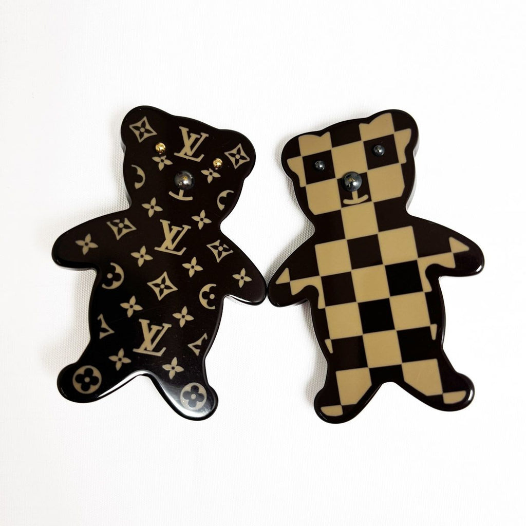 Louis Vuitton Teddy Bear Brooch Monogram Damier Brown Broche Nunure Limited — view 2