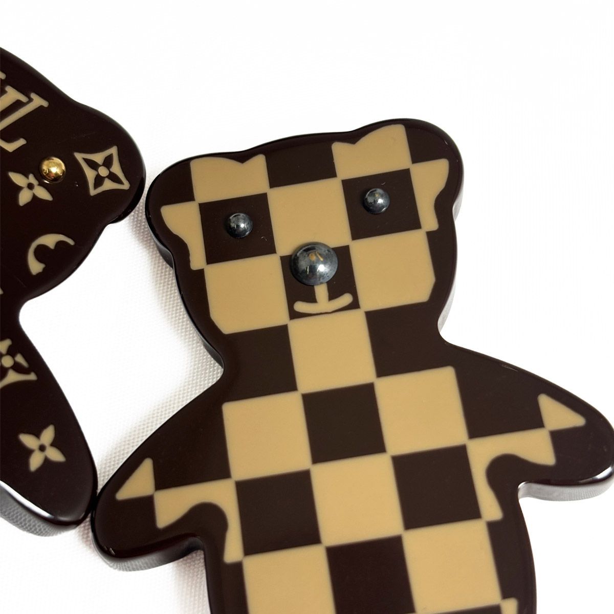 Louis Vuitton Teddy Bear Brooch Monogram Damier Brown Broche Nunure Limited — view 6