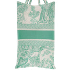 Dior Book Tote Medium Toile de Jouy Embroidered Canvas Mint Green Bag 1420 — view 5