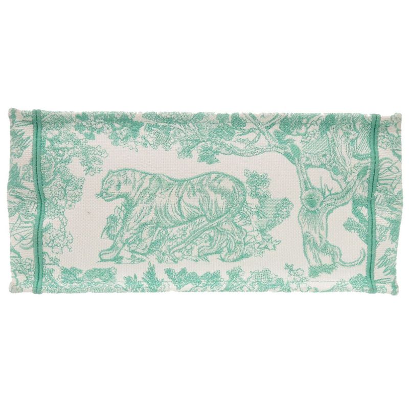 Dior Book Tote Medium Toile de Jouy Embroidered Canvas Mint Green Bag 1420 — view 7