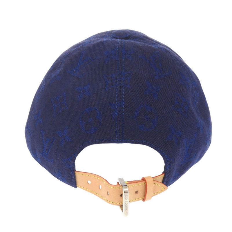 Louis Vuitton Cap Monogram Essential Size L Cotton Blue Hat — view 4