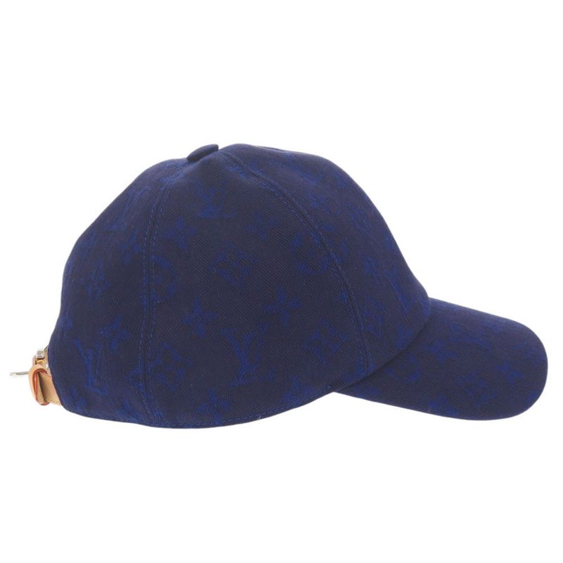 Louis Vuitton Cap Monogram Essential Size L Cotton Blue Hat — view 5
