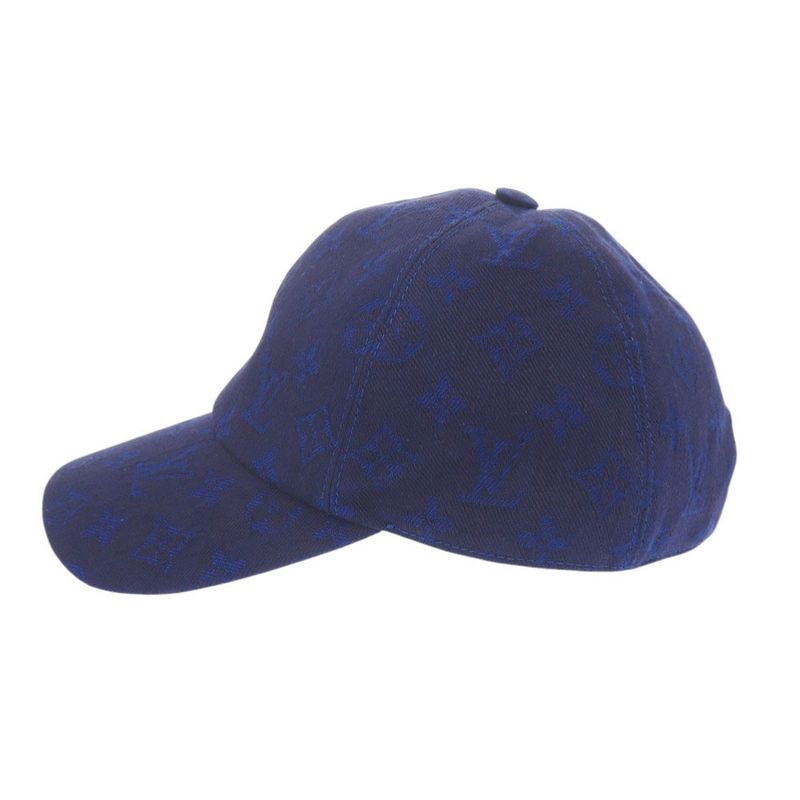 Louis Vuitton Cap Monogram Essential Size L Cotton Blue Hat — view 3