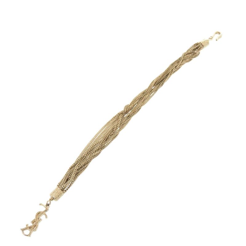Yves Saint Laurent Logo Chain Bracelet Gold 1344 — view 4