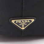 Prada Tote Bag Logo Jacquard 1 Bg158 Black Canvas Leather — view 6