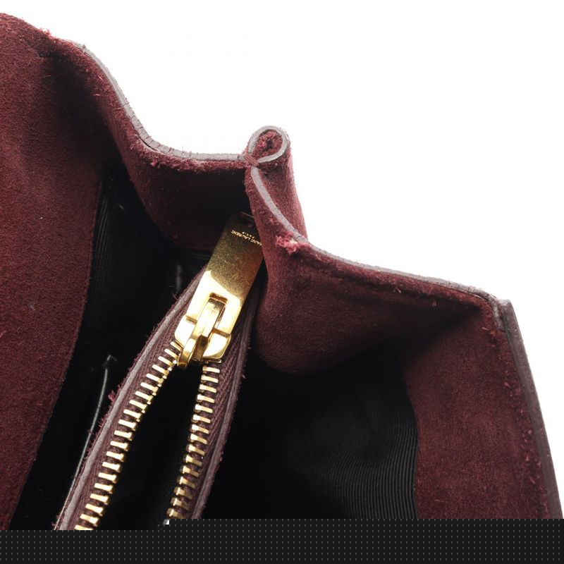 Saint Laurent Paris Handbag Sac Music Red Suede Leather 2-Way — view 7