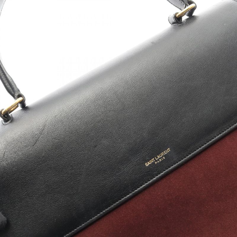 Saint Laurent Paris Handbag Sac Music Red Suede Leather 2-Way — view 9