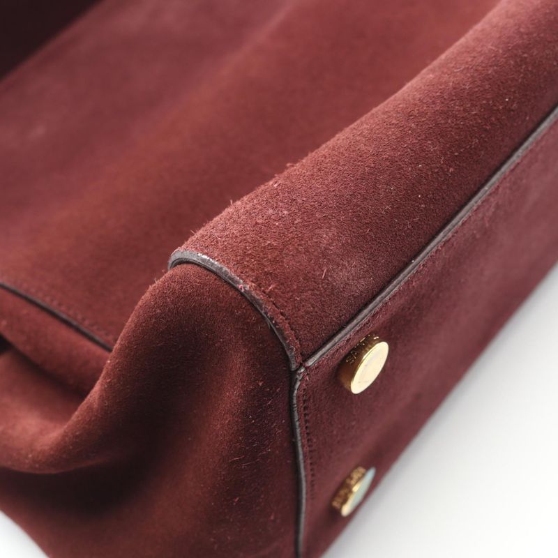 Saint Laurent Paris Handbag Sac Music Red Suede Leather 2-Way — view 8