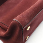 Saint Laurent Paris Handbag Sac Music Red Suede Leather 2-Way — view 8