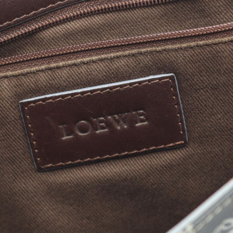 Loewe Shoulder Bag Anagram Navy Leather — view 5