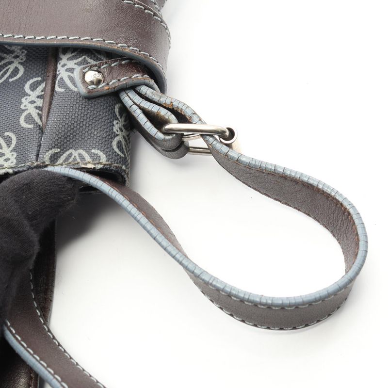 Loewe Shoulder Bag Anagram Navy Leather — view 7