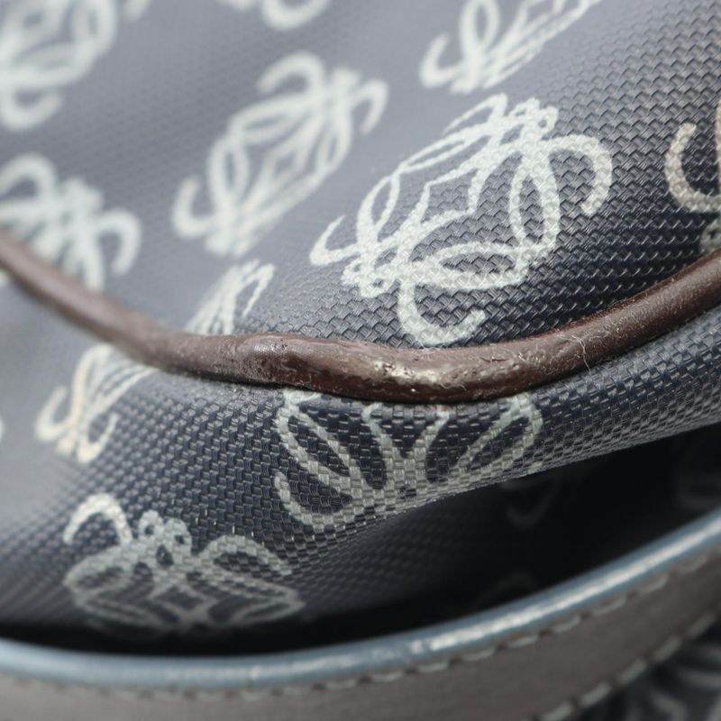 Loewe Shoulder Bag Anagram Navy Leather — view 9