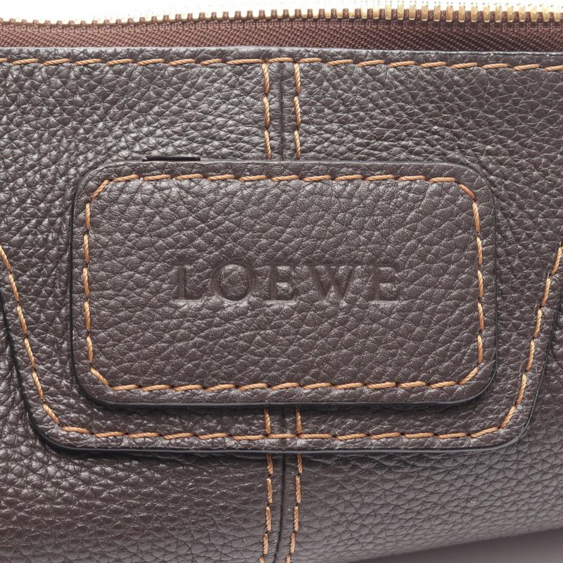 Loewe Shoulder Bag Dark Brown Leather — view 5