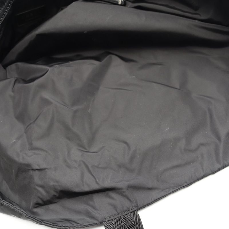 Prada Tote Bag Black Nylon Triangle Logo — view 6
