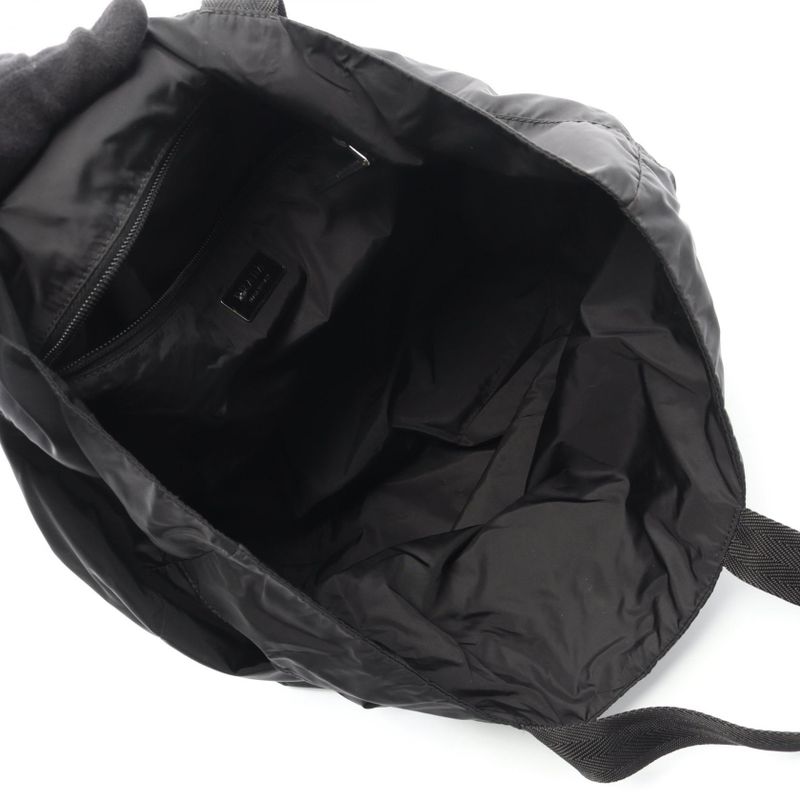 Prada Tote Bag Black Nylon Triangle Logo — view 4