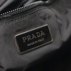 Prada Tote Bag Black Nylon Triangle Logo — view 5