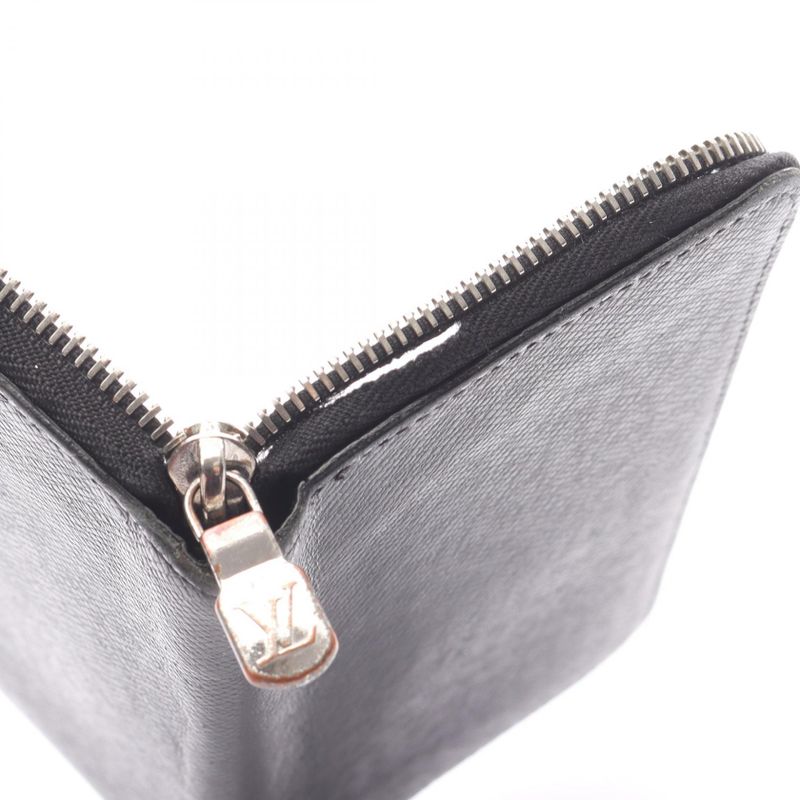 Louis Vuitton Round Long Wallet Zippy Vertical Ardoise Leather — view 7