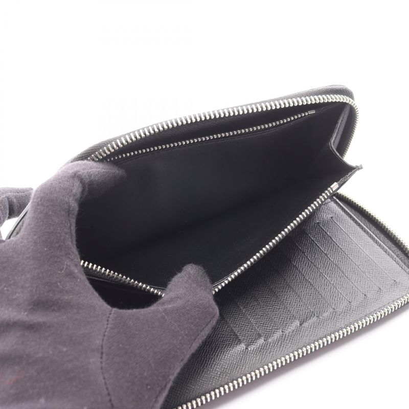 Louis Vuitton Round Long Wallet Zippy Vertical Ardoise Leather — view 4