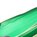 Bottega Veneta Round Long Wallet Intrecciato Green Leather — view 6