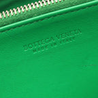 Bottega Veneta Round Long Wallet Intrecciato Green Leather — view 4