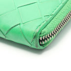 Bottega Veneta Round Long Wallet Intrecciato Green Leather — view 9