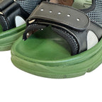 Gucci Logo Mesh Flashtrek Sandals Black — view 5