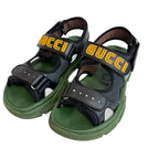 Gucci Logo Mesh Flashtrek Sandals Black — view 3