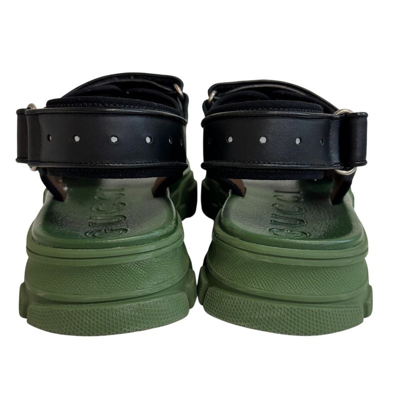 Gucci Logo Mesh Flashtrek Sandals Black — view 7