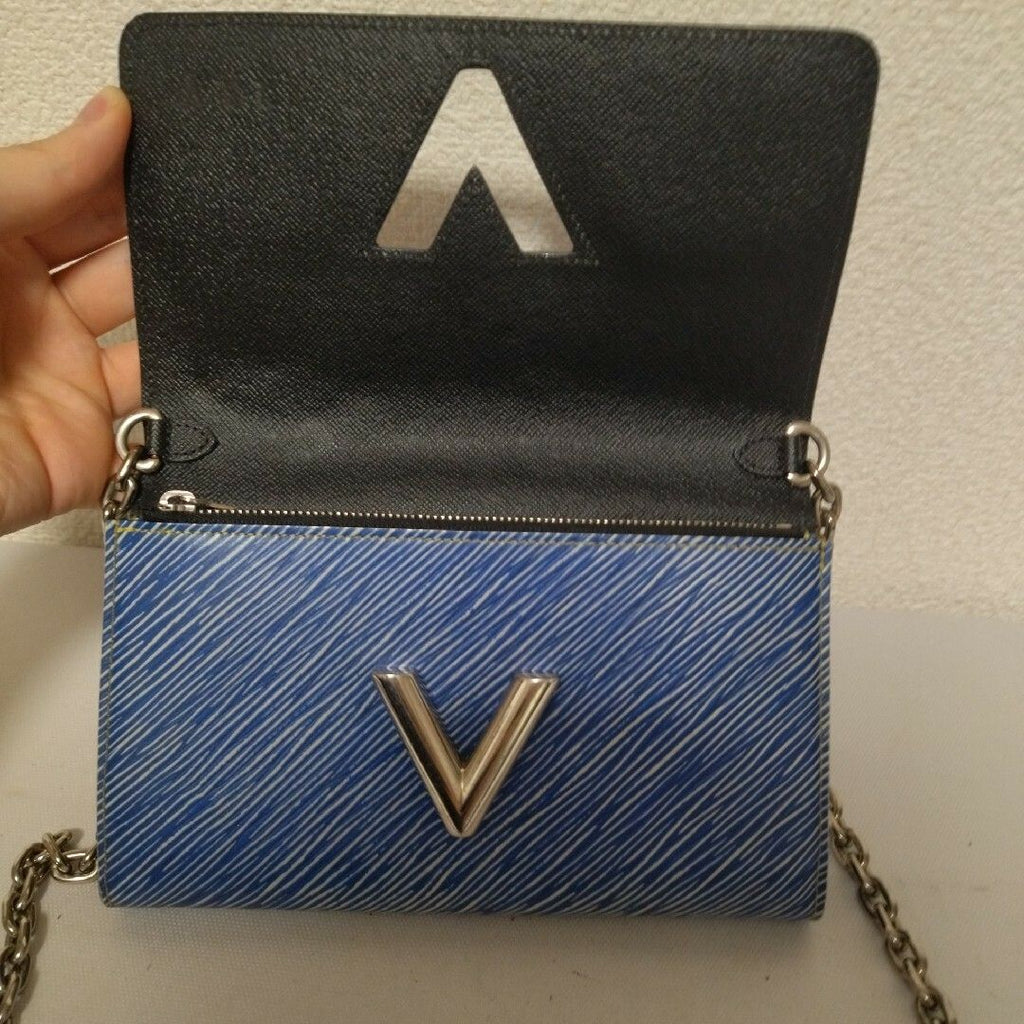 Louis Vuitton Epi Denim Portefeuille Twisted Chain Shoulder Bag — view 7