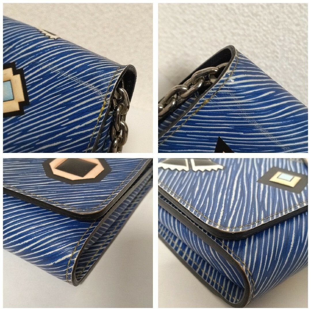 Louis Vuitton Epi Denim Portefeuille Twisted Chain Shoulder Bag — view 4