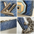 Louis Vuitton Epi Denim Portefeuille Twisted Chain Shoulder Bag — view 5