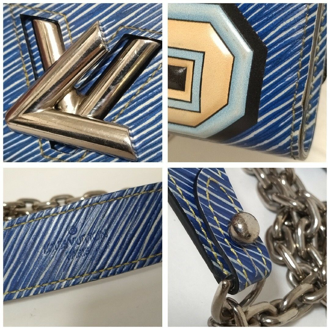 Louis Vuitton Epi Denim Portefeuille Twisted Chain Shoulder Bag — view 5
