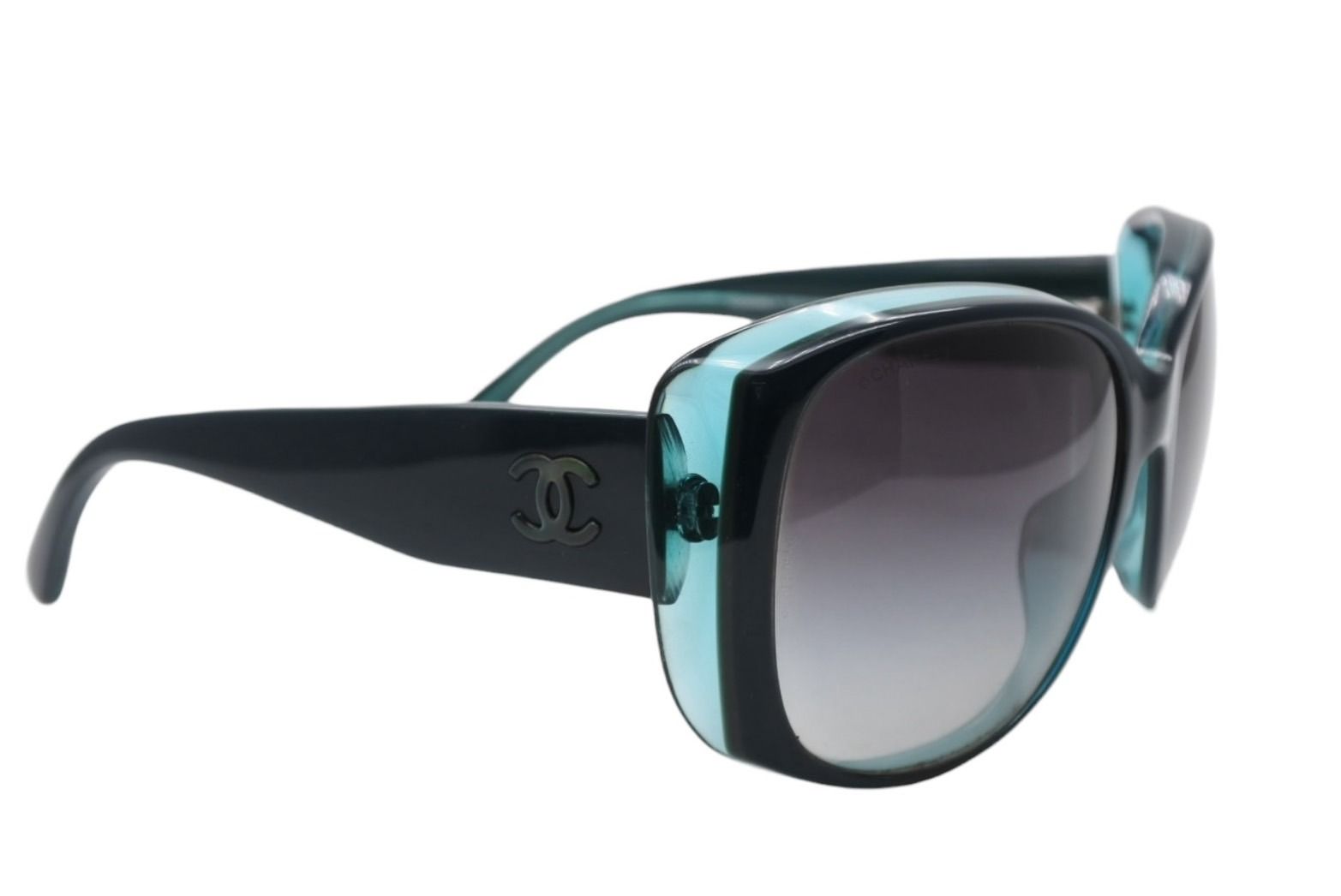 Chanel Sunglasses Eyewear CC Logo Clear Green — view 2