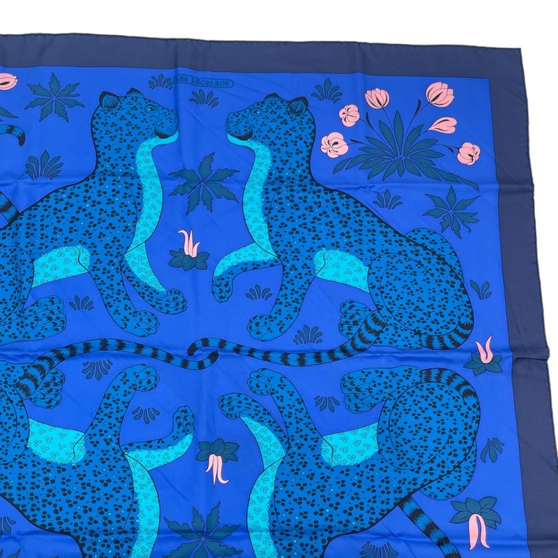 Hermes Carre 90 Scarf LES Leopard 100% Silk — view 4