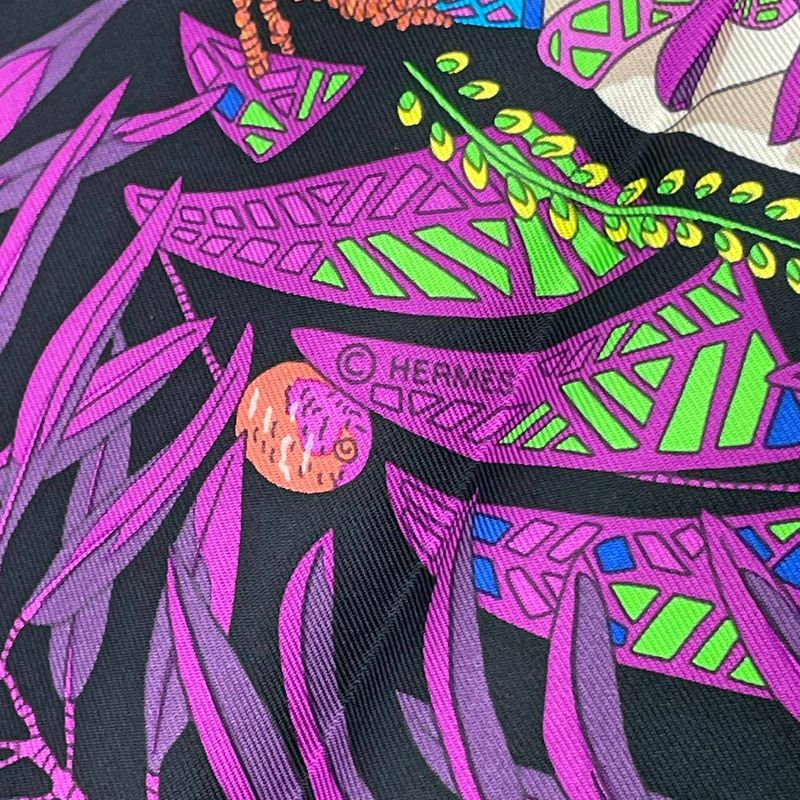 Hermes Carre 90 Silk Scarf LA Promenade de Platon Plato's Journey Purple — view 8