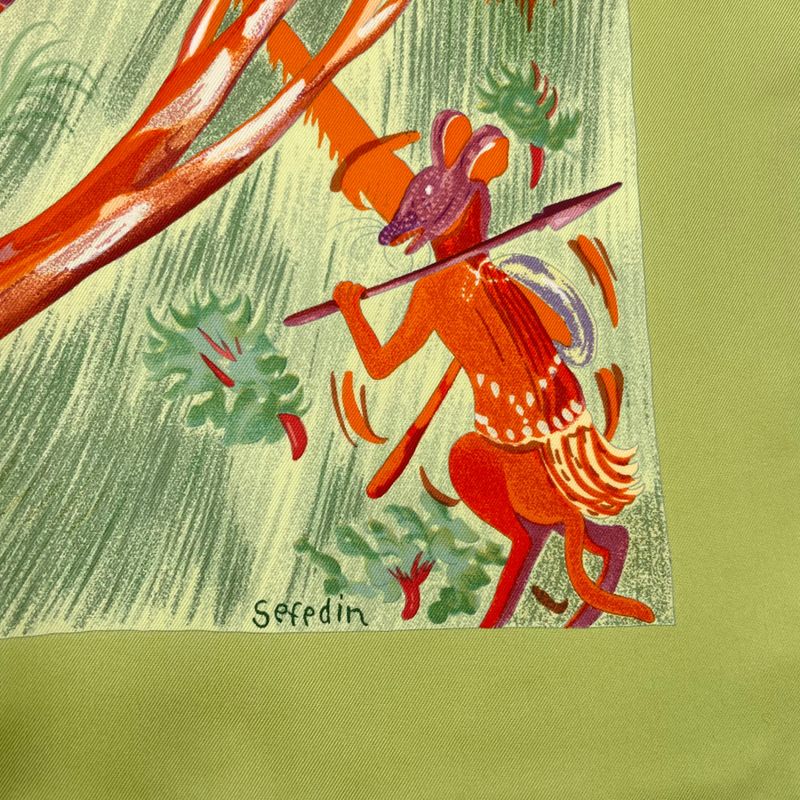 Hermes Scarf Carre 90 Kuggor Tree Fashion Silk Green Box — view 7