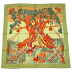Hermes Scarf Carre 90 Kuggor Tree Fashion Silk Green Box — view 2